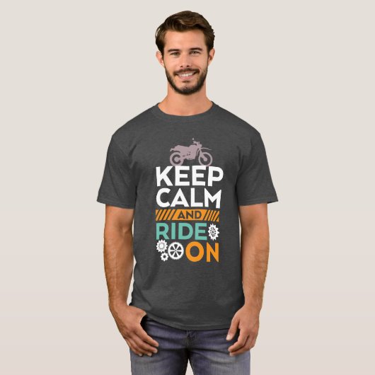 静保かなバイクもしくは自転車に乗る人Tシャツバイク Tシャツ (正面フル)
