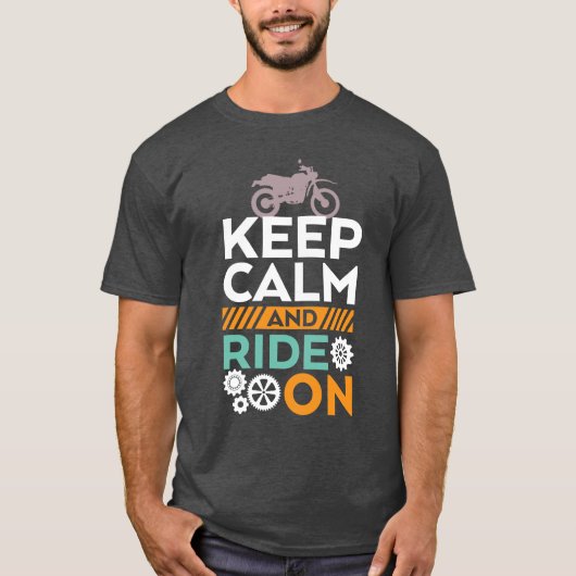 静保かなバイクもしくは自転車に乗る人Tシャツバイク Tシャツ (正面)