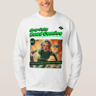 静保かな宇宙女子レトロ漫画ブック長袖 Tシャツ