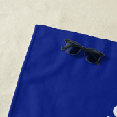 静保かな帆でネイビー航海のブルーカスタムに ビーチタオル (インサイチュ)