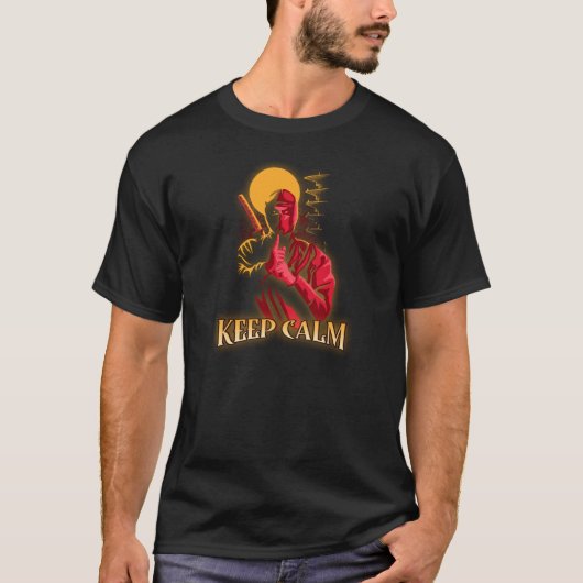 静保かな忍者-忍者戦士 Tシャツ (正面)