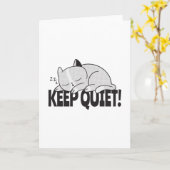 静保かな怠け者の寝猫 カード (黄色い花)