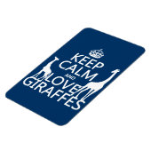 静保かな愛のキリン – すべての色 マグネット (左側)