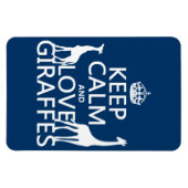 静保かな愛のキリン – すべての色 マグネット (横)