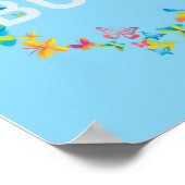 静保かな愛の蝶アートプリント蝶 ポスター (角)