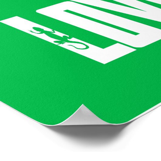 静保かな愛ゼブラおもしろい動物ポスタープリント ポスター (角)