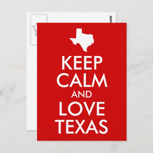静保かな愛テキサス州レッド ポストカード (正面/裏面)