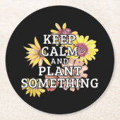 静保かな植え付け – 庭師 ラウンドペーパーコースター (正面)