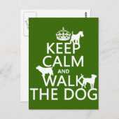 静保かな犬を歩く – すべての色 ポストカード (正面/裏面)