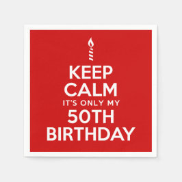 静保かな私の50誕生日赤 スタンダードカクテルナプキン