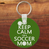 静保かな私はサッカーの母である（どんな色でも） キーホルダー (正面)