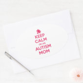 静保かな私は自閉症の母だ 楕円形シール (封筒)