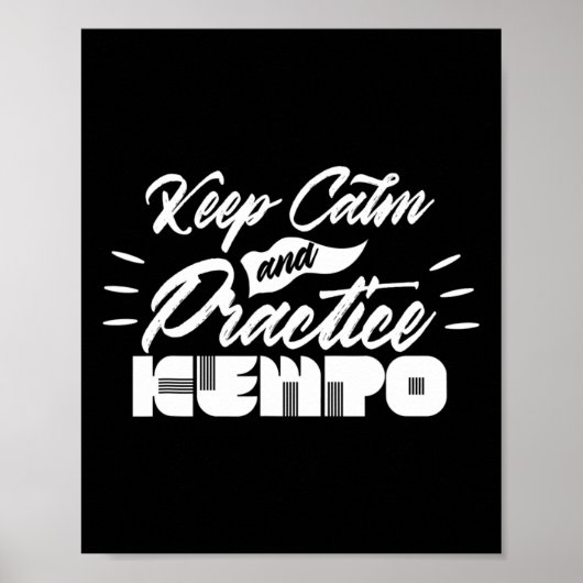 静保かな練習Kempo空手拳法少林 ポスター (正面)