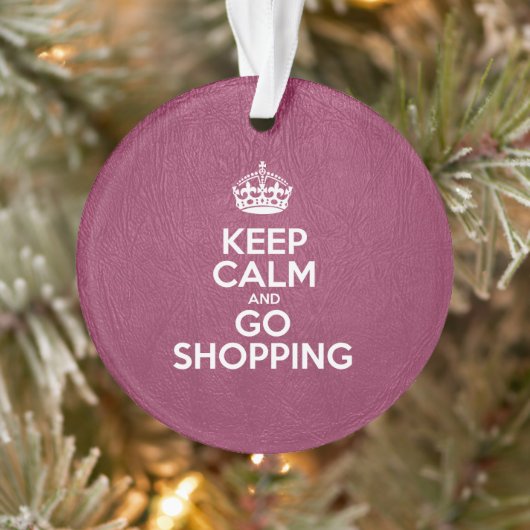 静保かな行くショッピング、ピンクレザー、クラウン オーナメント (ツリー)