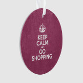 静保かな行くショッピング、ピンクレザー、クラウン オーナメント (正面)