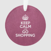 静保かな行くショッピング、ピンクレザー、クラウン オーナメント (正面)