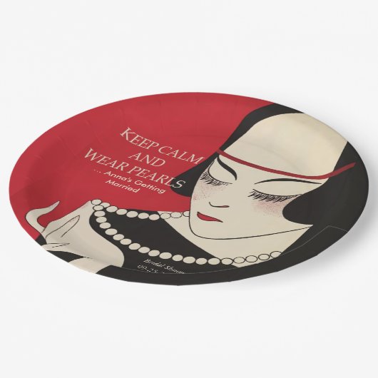 静保かな衣服パールデコシャワー紙プレート ペーパープレート (アングル)