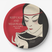 静保かな衣服パールデコシャワー紙プレート ペーパープレート (正面)