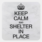 静保かな避難所 スクエアシール (正面)