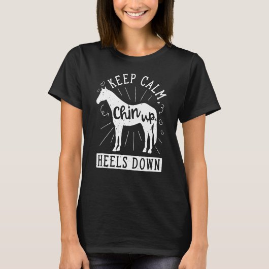 静保かな顎の上のヒールの乗馬の馬乗り Tシャツ (正面)