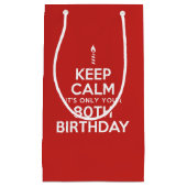 静保かな80誕生日 スモールペーパーバッグ (正面)