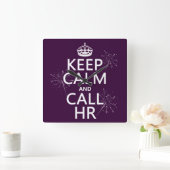 静保かなHR(任意の色) スクエア壁時計 (ホーム)