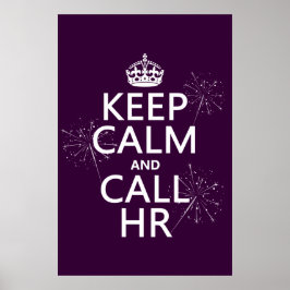 静保かなHR（任意の色） ポスター