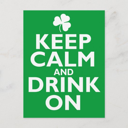 静保かなSt patricks dayユーモア ポストカード (正面)