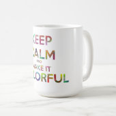 静保かにカラフルする コーヒーマグカップ (正面右)