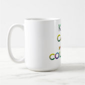 静保かにカラフルする コーヒーマグカップ (左)