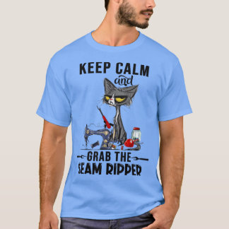 静保かにシームリパーの猫セウィン熱狂するをつかめ Tシャツ