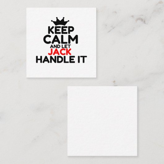 静保かにジャックに任せる スクエア名刺 (正面/裏面)