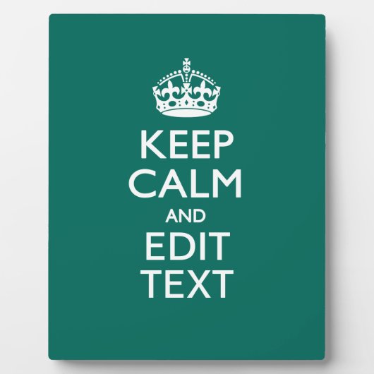 静保かにテキストをティール(緑がかった色)する フォトプラーク (正面)