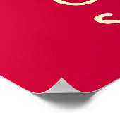 静保かにポスターに正気を取る（赤） ポスター (角)