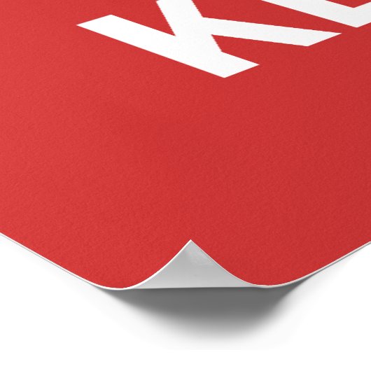 静保かにポスターの運プリントを持つ ポスター (角)