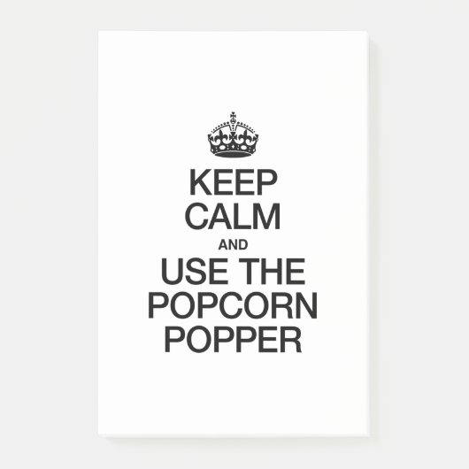 静保かにポップコーンポッパーを使う ポストイット (正面)