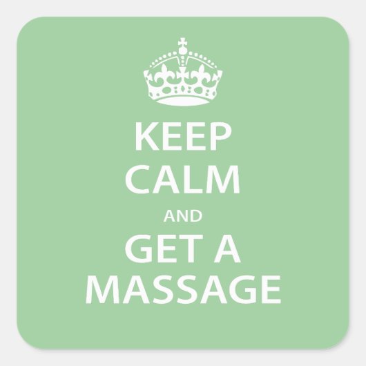 静保かにマッサージを スクエアシール (正面)