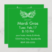静保かにマルディグラスシーズン 招待状 (正面/裏面)