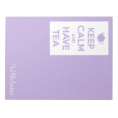 静保かにラベンダーを持つパーソナライズされた ノートパッド (正面)