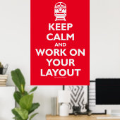 静保かにレイアウトを作業する（鉄道模型） ポスター (ホームオフィス)