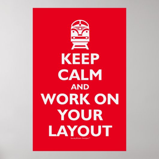 静保かにレイアウトを作業する（鉄道模型） ポスター (正面)
