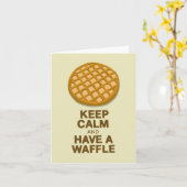 静保かにワッフルカードを持つ カード (黄色い花)