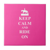 静保かに乗る（ピンク） タイル (正面)