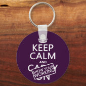 静保かに作業を表示(任意の色) キーホルダー (正面)