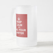 静保かに弁護士に電話する フロストグラスビールジョッキ (正面左)