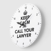 静保かに弁護士に電話する ラージ壁時計 (傾斜)