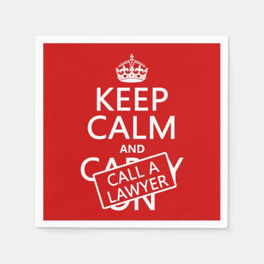 静保かに弁護士を呼ぶ スタンダードカクテルナプキン (正面)