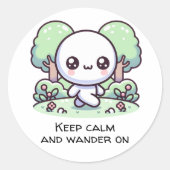 静保かに歩き回る ラウンドシール (正面)