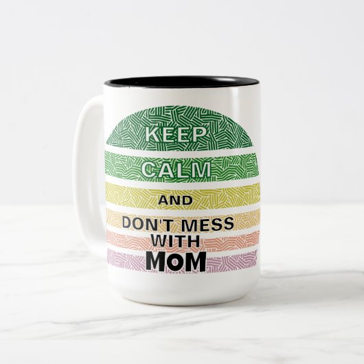 静保かに母と散らかさない ツートーンマグカップ (正面左)