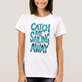 静保かに海の青い波を通過する Tシャツ (正面)
